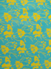 Cotton Flex Blue Color Mix And Match Natural Print Fabric.